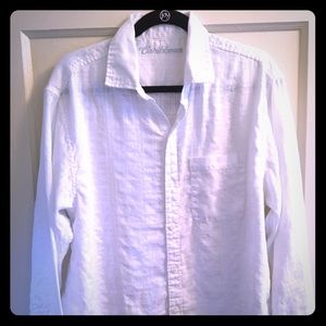 Caribbean White Linen Shirt